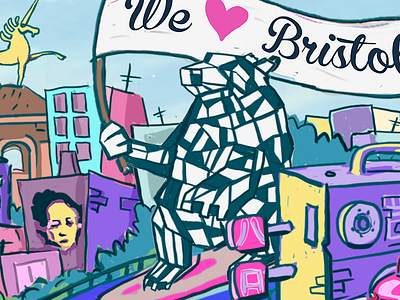 Bristol Pound Competition winner 2018 2d art bristol character child city colours concept design digital illustration quirky