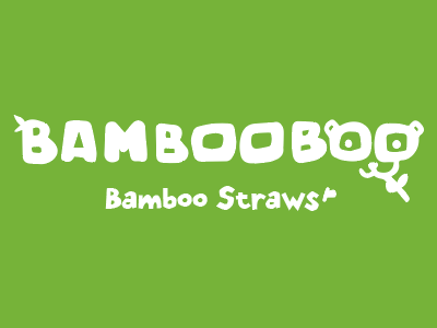 Logo for Bambooboo Bamboo straws bamboo cartoon cartoon logo design ecological handmade logo simple sustainability sustainable
