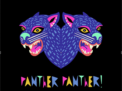 Logo for Panther Panther colourful illustration logo music tropical tropical bass