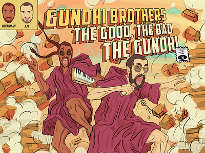 Album Conver Gundhi brothers album cartoon character design comic comic book ep illustration marvel music music app