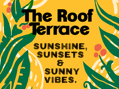 Poster for summer terrace hospitality illustration poster poster art roof terrace spring summer