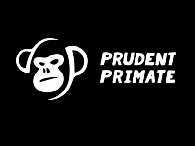 Logo for Prudent Primate animal logo band logo experimental music logo logo 2d monkey monkey logo music logo