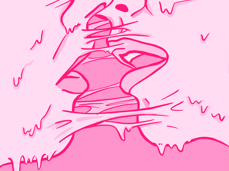 Sticky love frame by frame animation 2d animated animation slime surreal love illustration gif art gif animated gif animation gif