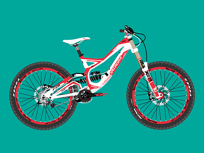 2011 Specialized Demo 8 II WC - Vector bicycle bike illustration mountain bike mtb vector