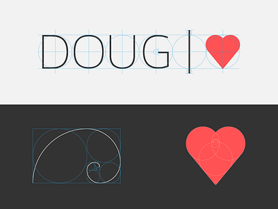 Doug Sandler Mark - Nice Guys Finish First golden ratio heart identity logo mark nice guy