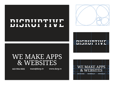 Disruptive Business Cards apps business cards disruptive golden ratio simple websites