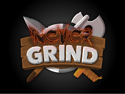 Nevergrind Logo game identity logo nevergrind rpg