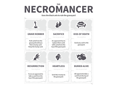 The Necromancer v2 battle card game battle of durak brute cards character game mage necromancer thief vector