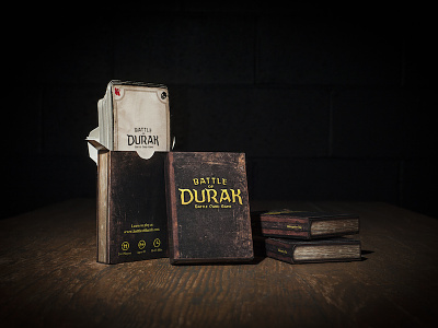 Battle of Durak - Tuck Box battle card game battle of durak brute cards character game mage necromancer thief tuck box vector