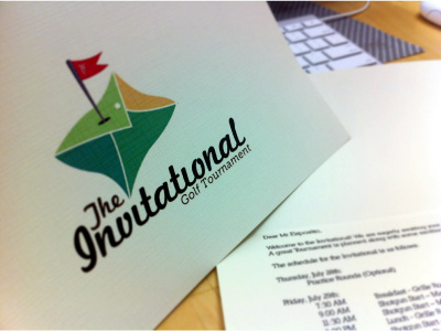 The Invitational Invitation card country club golf tournament logo the invitational welcome