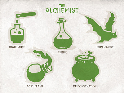 Alchemist Skill Icons battle card game battleofdurak cards game icons vector