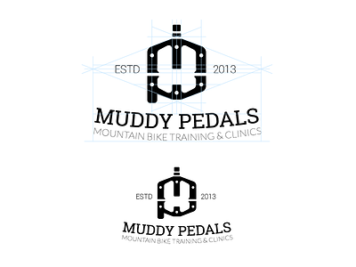 Muddy Pedals Logo bike identity logo mark mountain bike mtb pedals