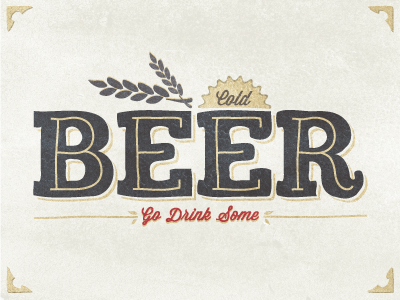 "Drink" Beer beer design a day drink sign type