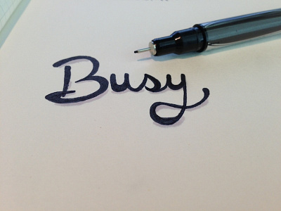 Busy app busy getbusyapp.com hand drawn logo type