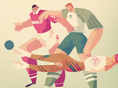 Soccer players no.7 character characterdesign characters design football illustration soccer
