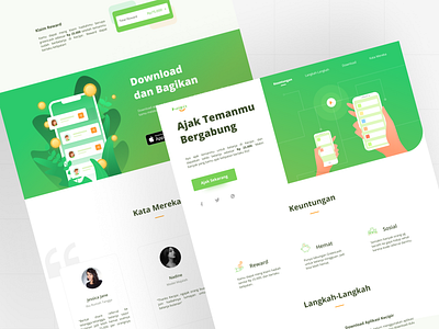 Kecipir Referral - Landing Page gradient green groceries illustration landing page landing page design landingpage referral web website