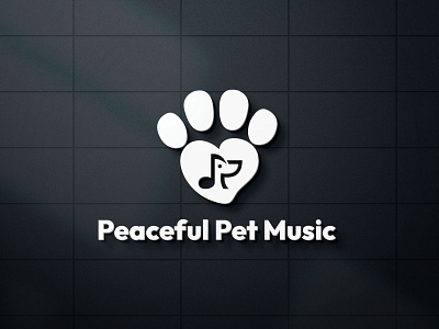 Peaceful Pet Music Logo Design branding design flat design flat logo graphic design graphicdesign illustration logo minimalist logo ombheel omparkashgraphicdesigner ompgraphics ui