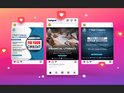 Financial Credit Social Media Post Design