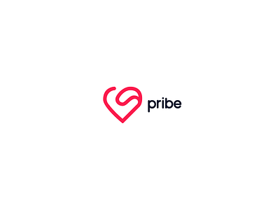 Pribe design heart illustration logo logo design logotype pribe vector