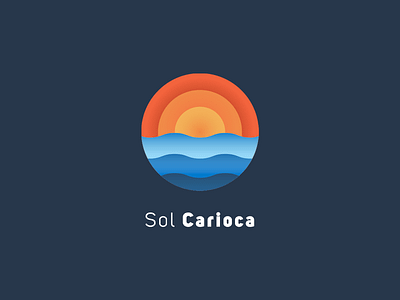Sol Carioca branding brazil design for fun logo rio de janeiro sun vector water