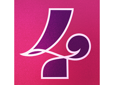 36 Days of Type: 4 bold calligraphy colour design handlettering illustration lettering logo number numeral pink purple texture typografia typography