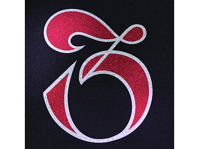 36 Days of Type: 3 36daysoftype 36daysoftype07 black bold calligraphy design handlettering illustration lettering logo number numeral red texture textured type typografia typography