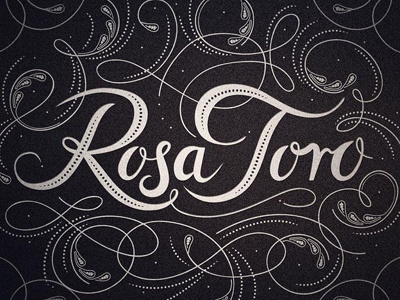 Rosa Toro black and white bw handlettering lettering typography