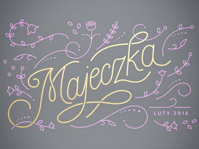 Majeczka cute girly handlettering lettering typography