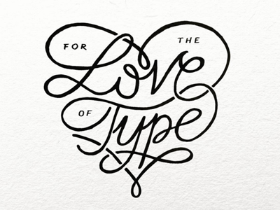 Type Love black and white bw handlettering lettering love type typography