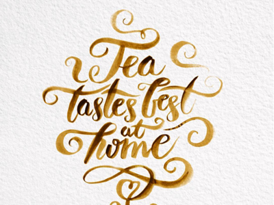 Tea handlettering home lettering tea typography