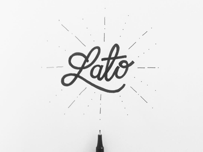 Lato | Summer black and white bw handlettering lato lettering monoline stroke summer thick typography