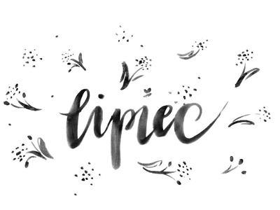 Lipiec | July black and white brush bw handlettering ink july lettering lipiec polish summer typography