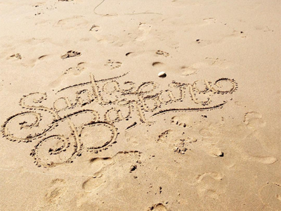 Beach Lettering: Santa Barbara