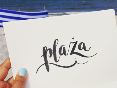 Plaża | Beach beach brush bw handlettering ink lato lettering poland polska sea summer typography