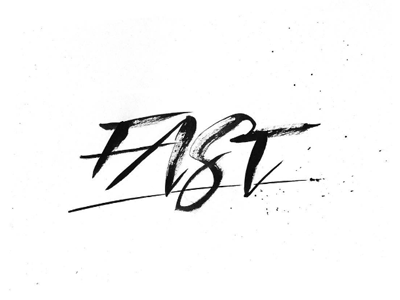 Fast black and white brush bw expressive fast handlettering inktober lettering spatter typography