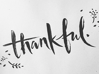 Thankful black bold brush bw handlettering ink lettering splatter thankful thanksgiving typography