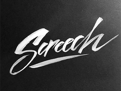 Screech bold brush bw calligraphy contrast display handlettering ink inktober lettering screech white