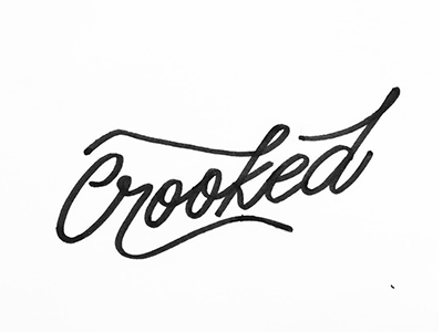 Crooked bw calligraphy contrast crooked display handlettering ink inktober lettering monoline pen white
