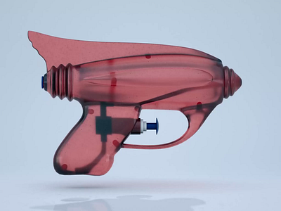 Water Pistol #3 3d art c4d cg cgi cinema4d design mograph motion graphics nft nftart octane otoy pistol toy water waterpistol