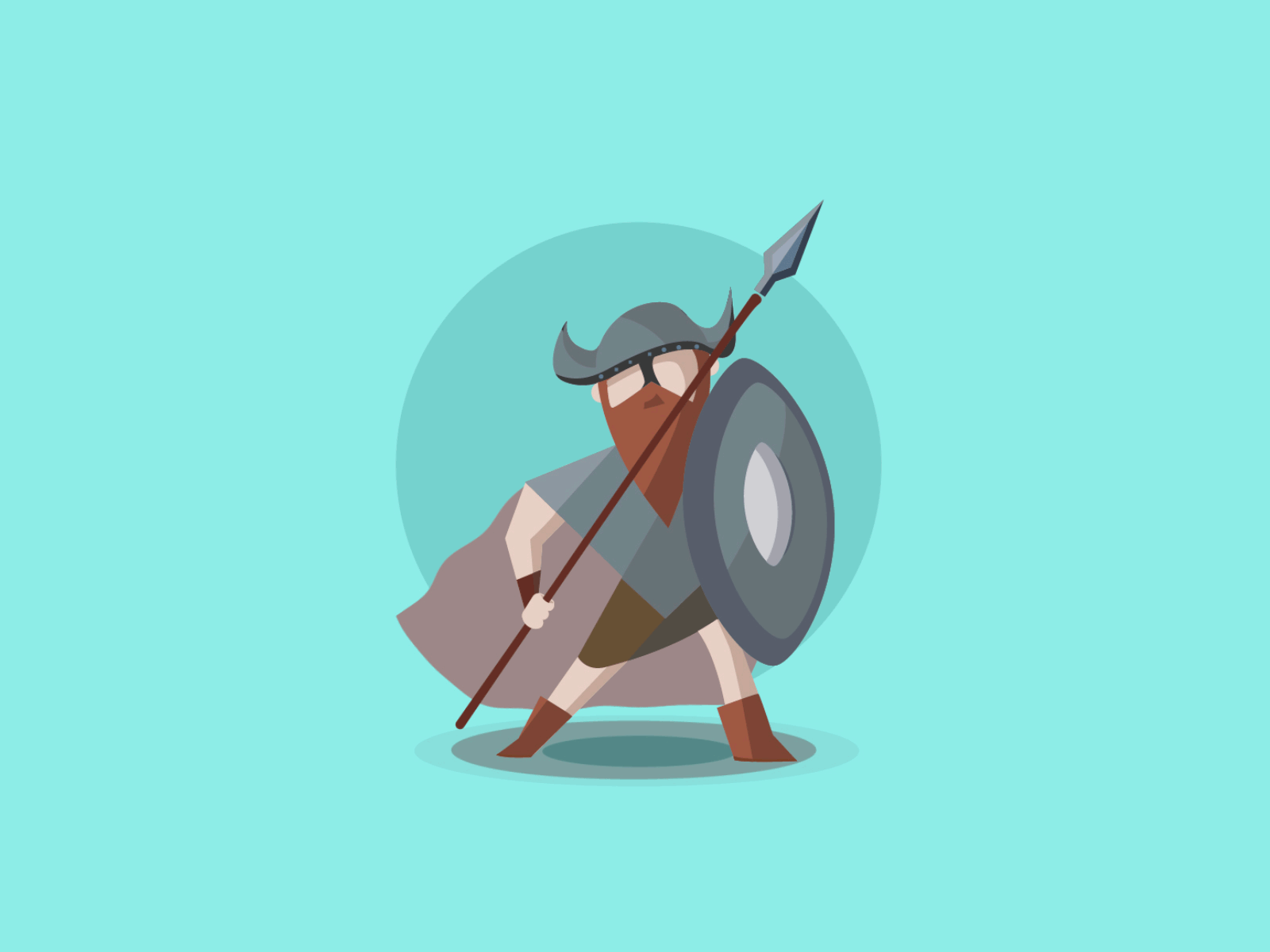 Viking Animation 2d after effects animation character loop motion viking warrior