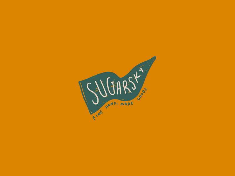 SugarSky Flag apparel graphics illustration banner flag vintage retro