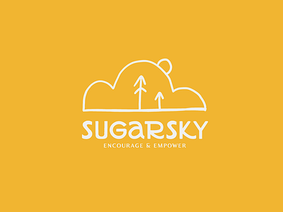 SugarSky Cloud adventure logo mountain mountain logo sugarsky