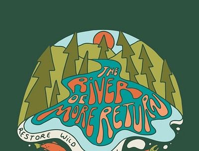 The River of More Return adventure apparel apparel design conservation idaho illustration mountains outdoor river salmon