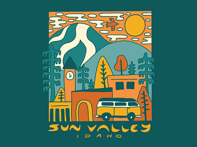 Sun Valley adventure apparel apparel design design idaho illustration ketchum mountains outdoor retro ski town sun valley
