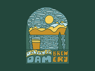 Dillon Dam Brewery adventure apparel apparel design beer beverage brewery colorado design dillon illustration mountains outdoor retro