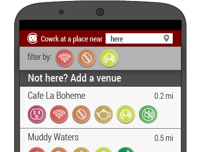 Cowrk mobile search results ui