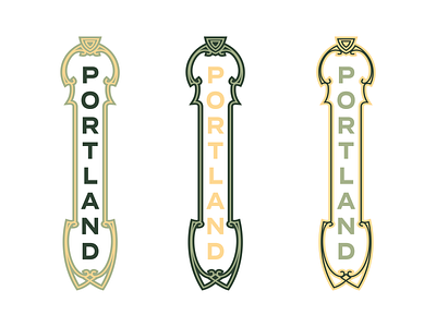 Portland illustration portland sign theater type