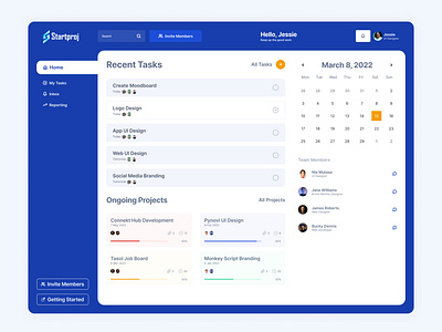 Project Management App - Dashboard