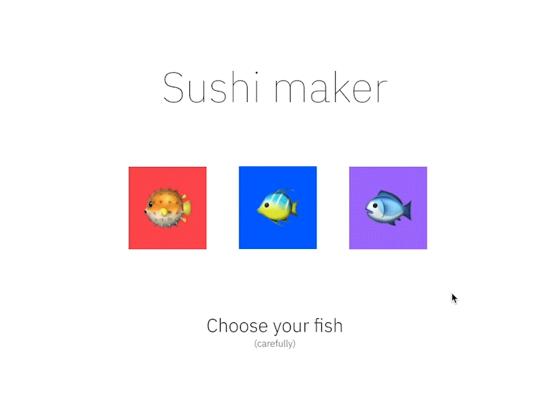 Sushi maker (experimenting) animation explorations invision studio micro interaction transitions ui