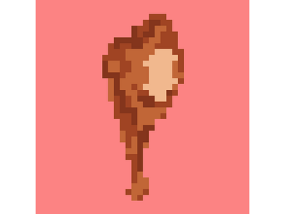 Turkey Leg brined disneyland fair food pixel art roasted snacks turkey leg